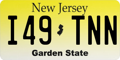 NJ license plate I49TNN