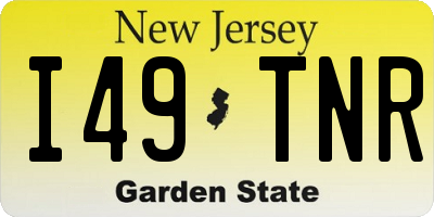 NJ license plate I49TNR