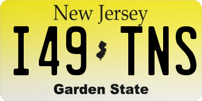 NJ license plate I49TNS