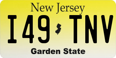 NJ license plate I49TNV