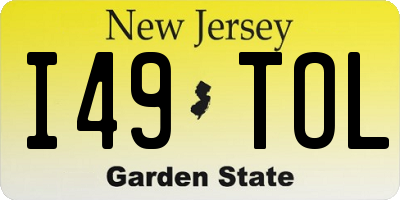 NJ license plate I49TOL