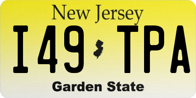 NJ license plate I49TPA