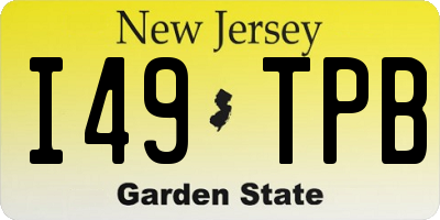NJ license plate I49TPB