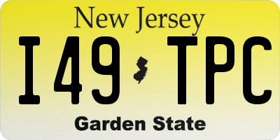 NJ license plate I49TPC
