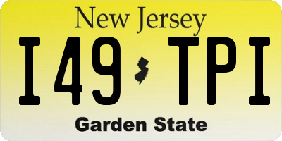 NJ license plate I49TPI