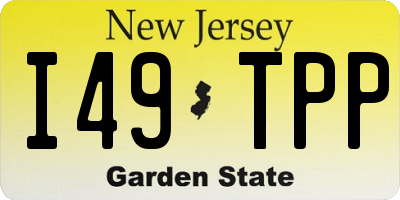 NJ license plate I49TPP