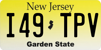 NJ license plate I49TPV