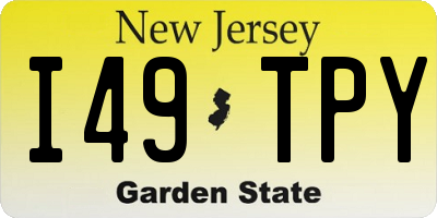NJ license plate I49TPY