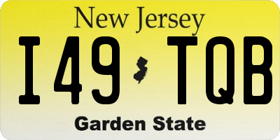 NJ license plate I49TQB