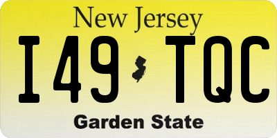 NJ license plate I49TQC