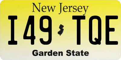 NJ license plate I49TQE