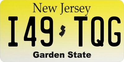 NJ license plate I49TQG
