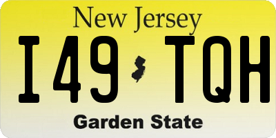 NJ license plate I49TQH