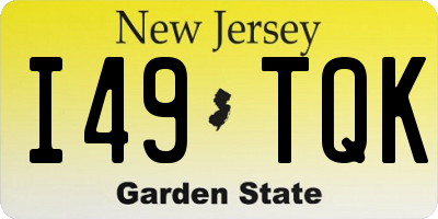 NJ license plate I49TQK