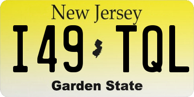 NJ license plate I49TQL