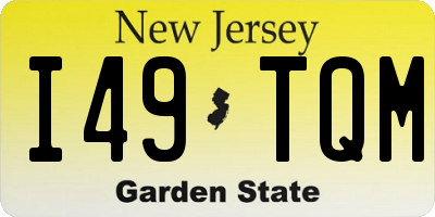 NJ license plate I49TQM