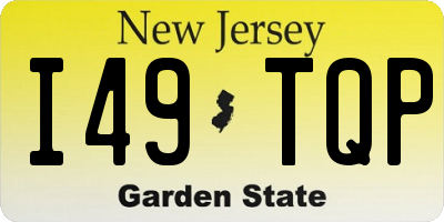 NJ license plate I49TQP