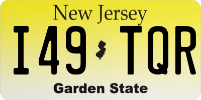 NJ license plate I49TQR
