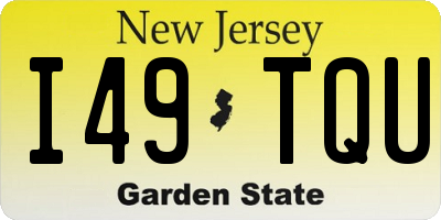 NJ license plate I49TQU
