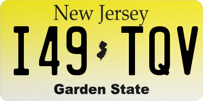NJ license plate I49TQV