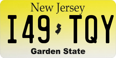 NJ license plate I49TQY