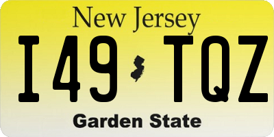 NJ license plate I49TQZ