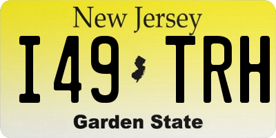 NJ license plate I49TRH