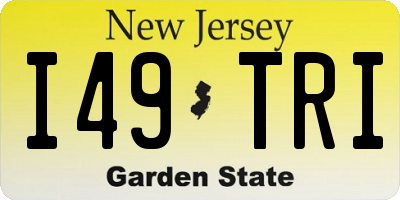 NJ license plate I49TRI