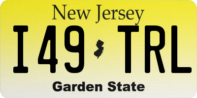 NJ license plate I49TRL