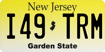NJ license plate I49TRM