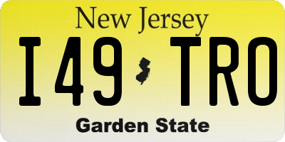 NJ license plate I49TRO