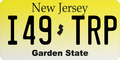 NJ license plate I49TRP