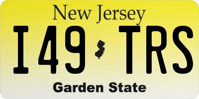 NJ license plate I49TRS