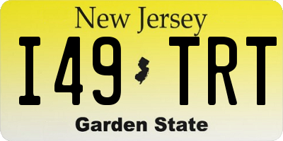 NJ license plate I49TRT