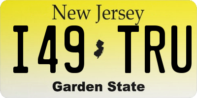 NJ license plate I49TRU