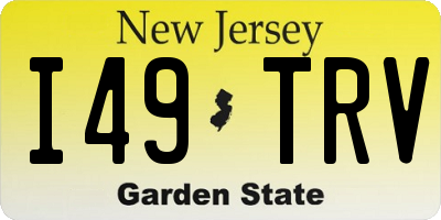 NJ license plate I49TRV