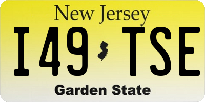 NJ license plate I49TSE