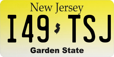 NJ license plate I49TSJ