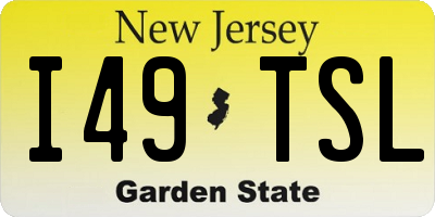 NJ license plate I49TSL