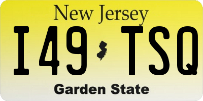 NJ license plate I49TSQ