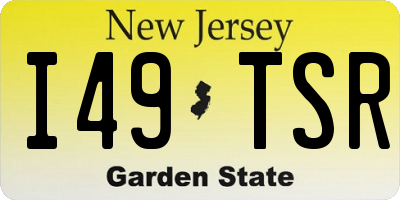 NJ license plate I49TSR