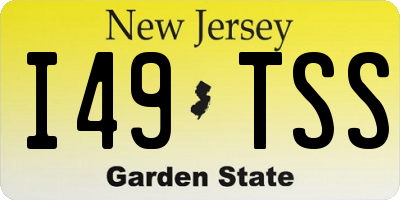 NJ license plate I49TSS