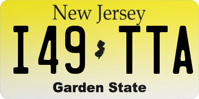 NJ license plate I49TTA