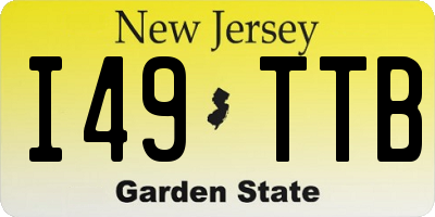 NJ license plate I49TTB
