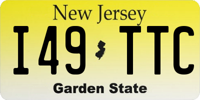 NJ license plate I49TTC