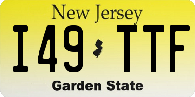 NJ license plate I49TTF