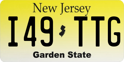 NJ license plate I49TTG
