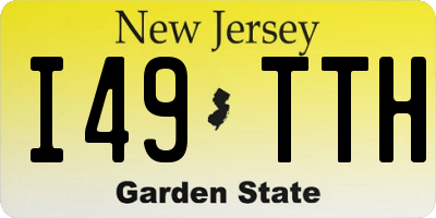 NJ license plate I49TTH