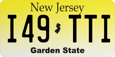 NJ license plate I49TTI