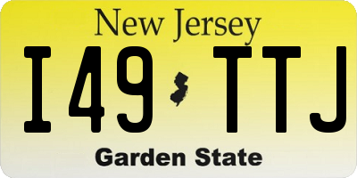 NJ license plate I49TTJ